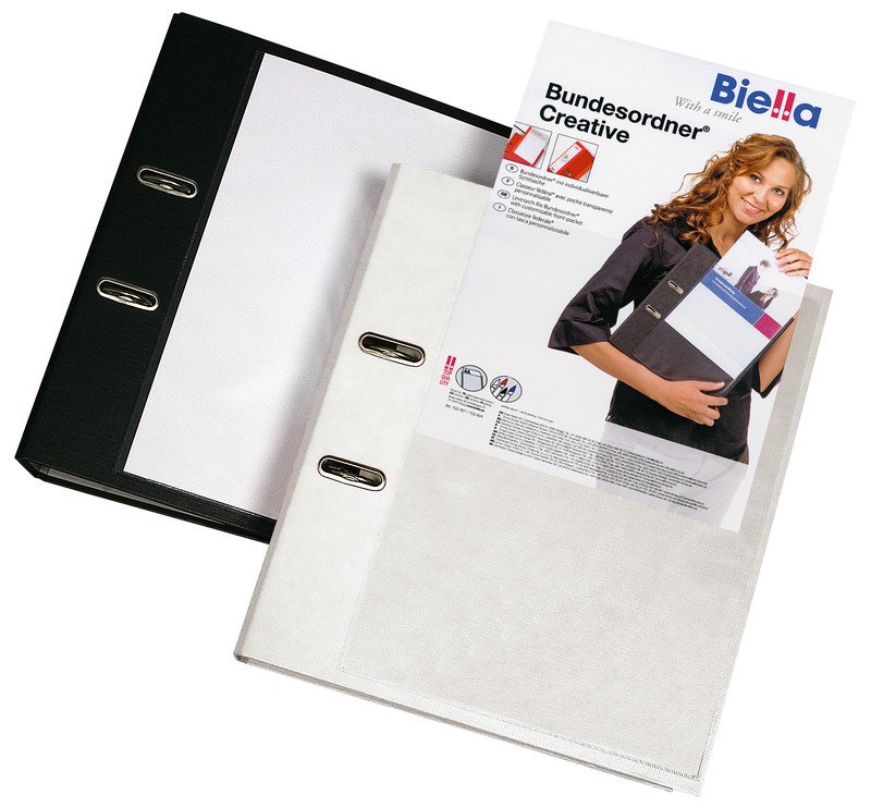 Biella Ordner A4 Creative 4cm mit Sichttasche marine Pic3