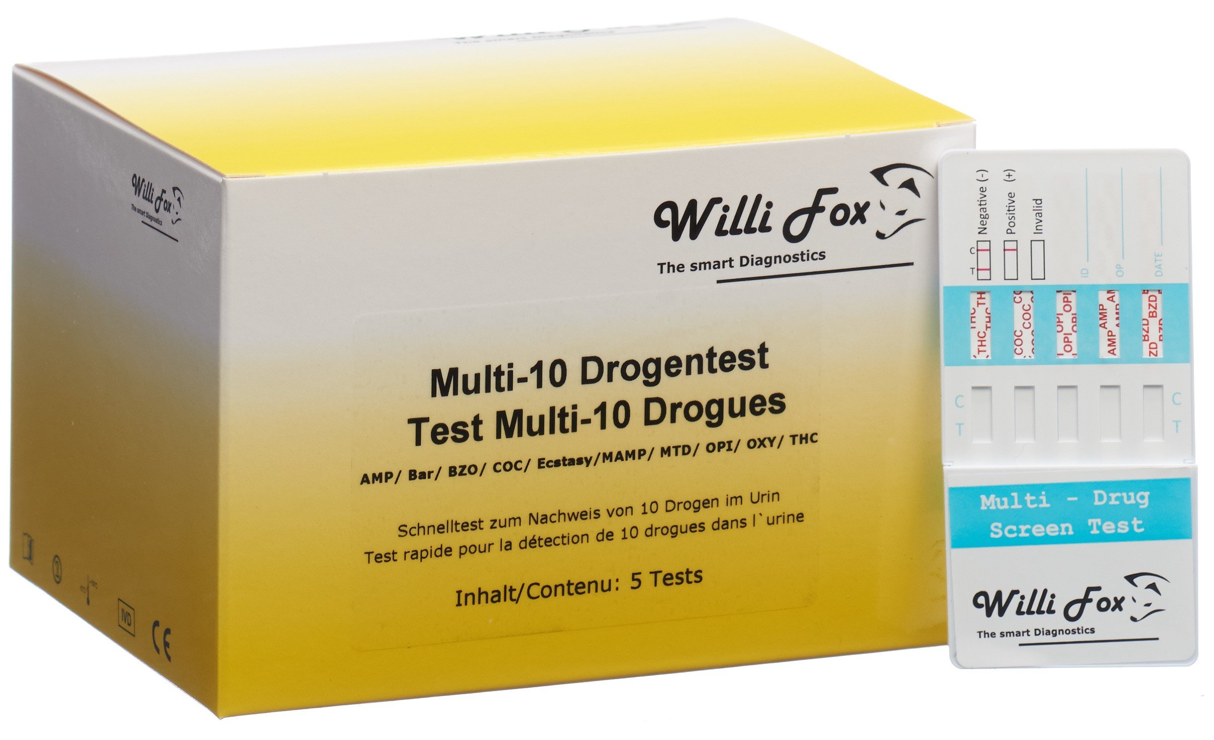 WILLI FOX test de drogue multi 10 paramètres urine Pic1