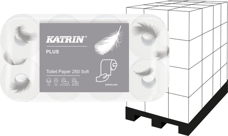 Katrin Papier hygiénique Plus Soft emballage de 8 rouleaux Pic1