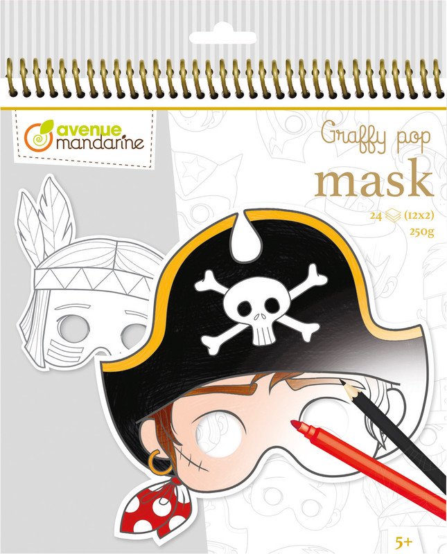Avenue Mandarine Maskenmalbuch Graffy Pop Jungs Pic1
