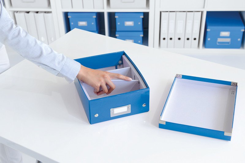 Leitz Box organisation S bleu métallique Pic3