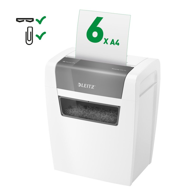 Leitz Aktenvernichter IQ IQ Home P-4 4 x 28 mm Pic5