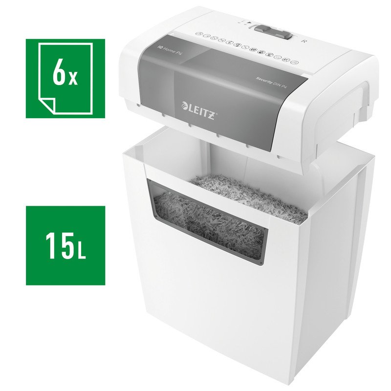 Leitz Aktenvernichter IQ IQ Home P-4 4 x 28 mm Pic6