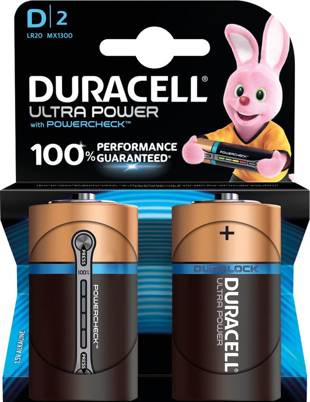 Duracell Batterien Ultra Power Mono LR20 1,5V D à 2 Pic1