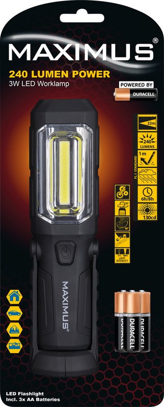 Maximus Arbeitslampe M-WKL-012-DU schwarz Pic1