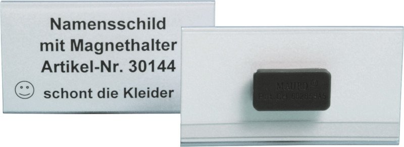 Mauro Namensschilder Hartfolie mit Magnet 40x75mm Pic1