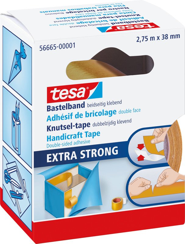 Tesa Bastelband beidseitig klebend 38mmx2.75m Pic1