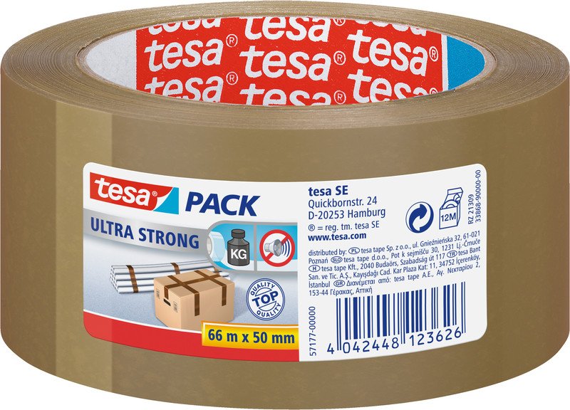 Tesa Verpackungsband PVC ultra strong 50mmx66m Pic1
