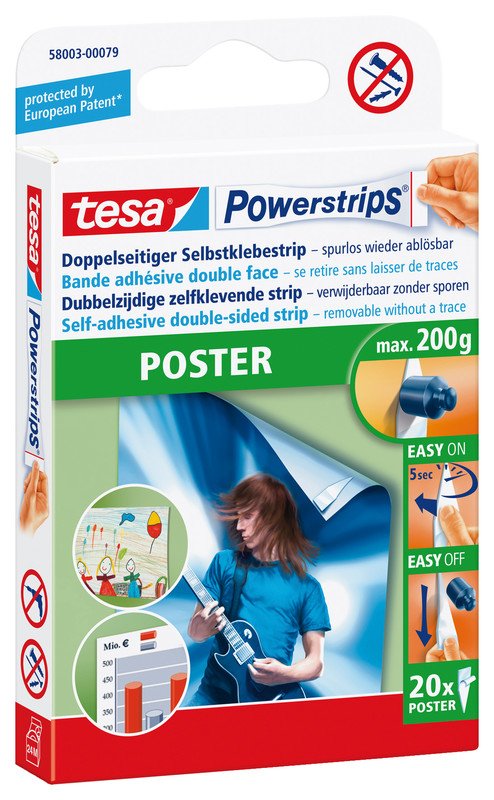 Tesa Powerstrips Poster 200gr à 20 Pic1