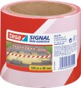 Tesa bande de signalisation 80mmx100m rouge/blanc