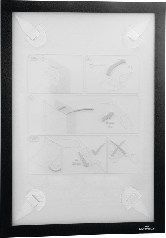 Durable Duraframe Info-Rahmen Wallpaper A4 schwarz Pic1