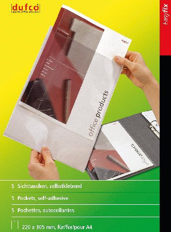 Dufco Easy Fix Sichttaschen selbstklebend A4 220x305mm à 5 Pic1