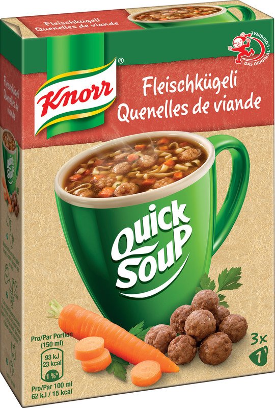Knorr QuickSoup Fleischkügeli 22gr à 3 Beutel Pic1