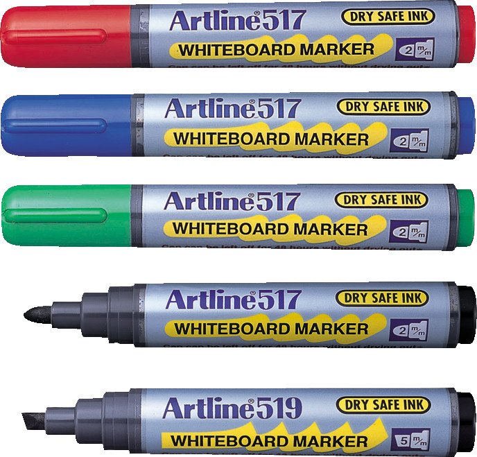 Artline tableau blanc marqueur EK-517-4W set de 4 Pic2