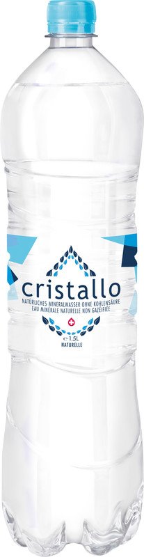Cristallo Mineralwasser blau ohne Kohlensäure 1.5l Pic1