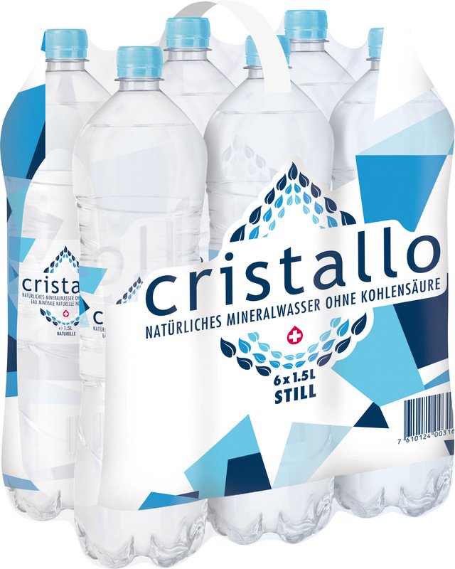 Cristallo Mineralwasser blau ohne Kohlensäure 1.5l Pic2