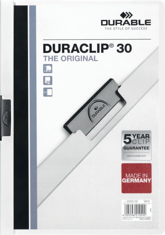 Durable Klemmhefter Duraclip A4 70gr bis 30 Blatt Pic1