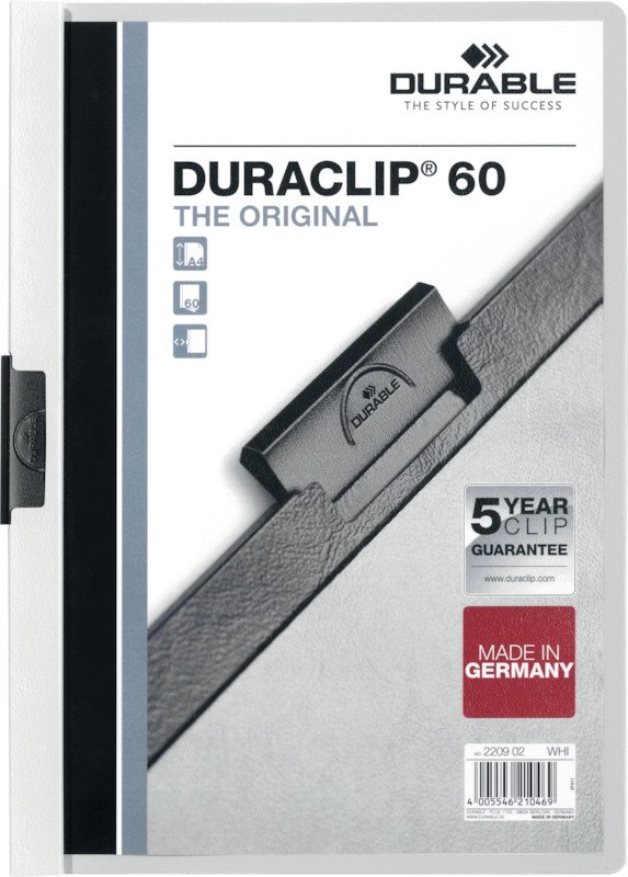 Durable Klemmhefter Duraclip A4 70gr bis 60 Blatt Pic1