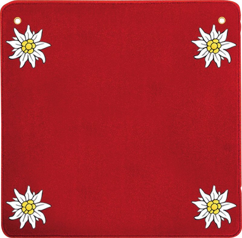 AGM Tapis de jass Edelweiss rouge 600 x 600 mm Pic1