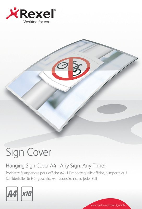 Rexel Film Sign A4 Hanging Pic1