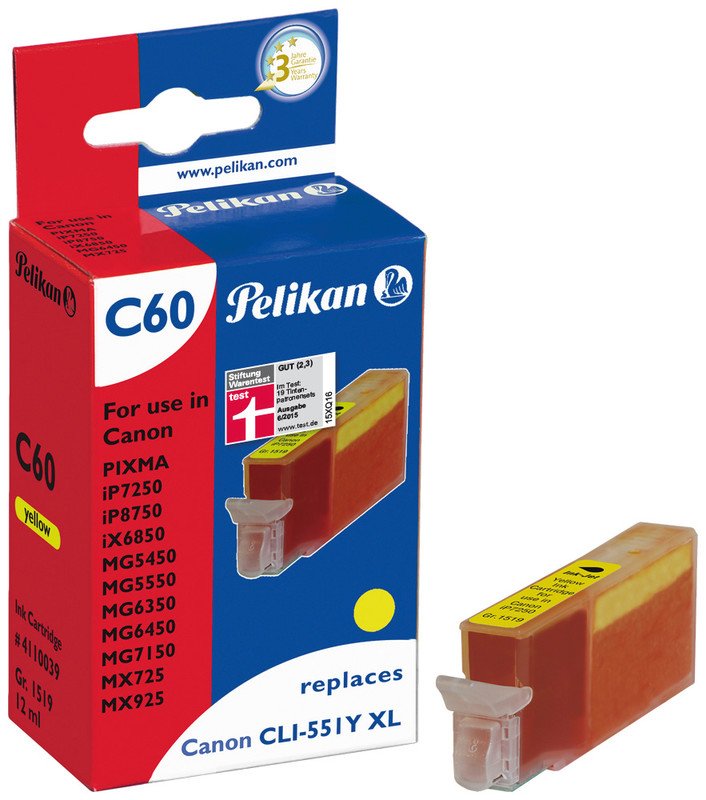 Pelikan InkJet CLI-551Y XL yellow Pic1