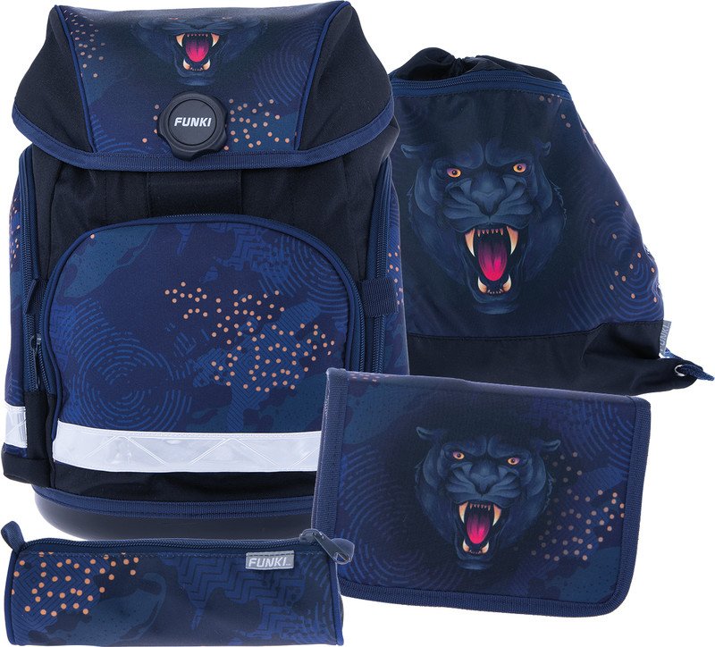 FUNKI Schulrucksack-Set Joy-Bag 4teilig Panther Pic1