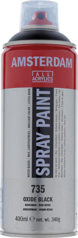 Amsterdam Peinture aérosol 400ml noir Pic1