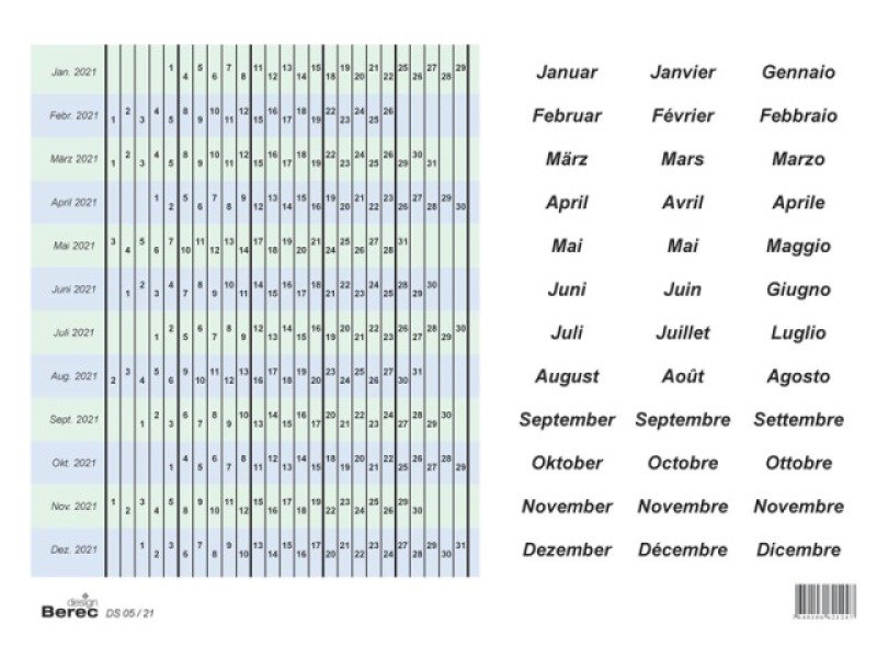 Berec Datumsstreifenset 5 Tage SK 2024 Pic1