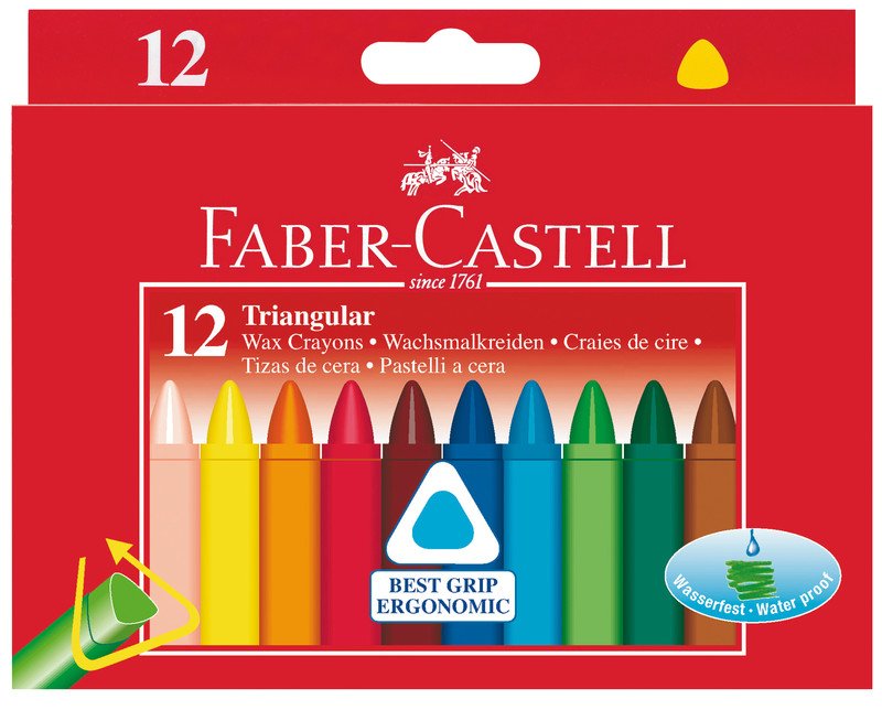 Faber Castell Wachsmalkreide dreikant 12er Pic1