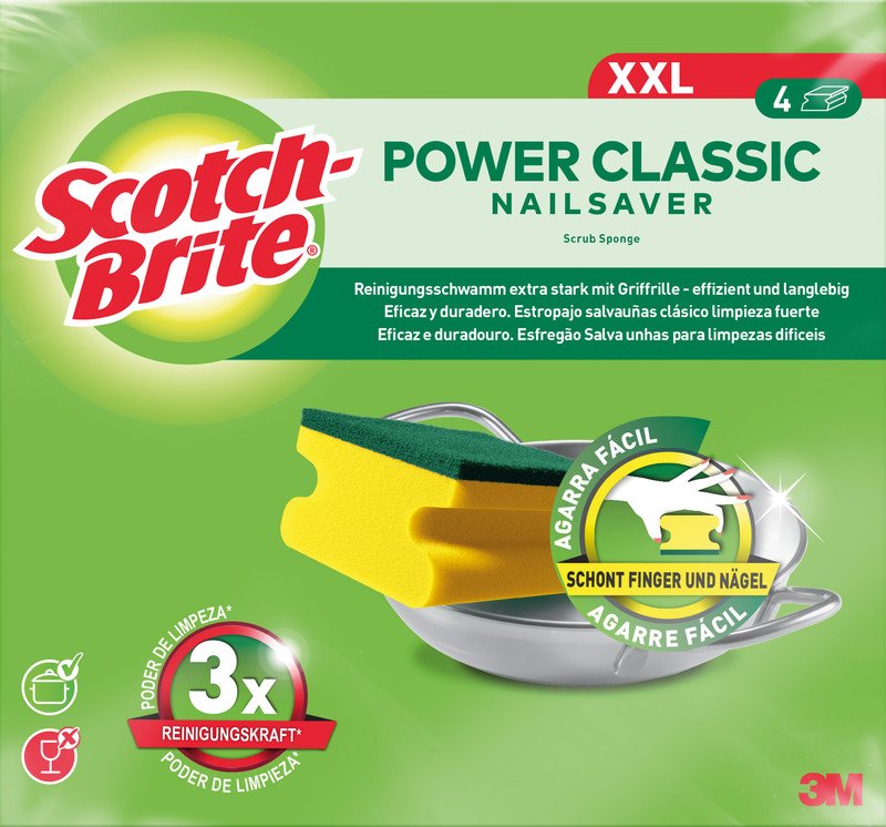 Scotch-Brite Eponges Classic XXL à 4 pièces Pic1