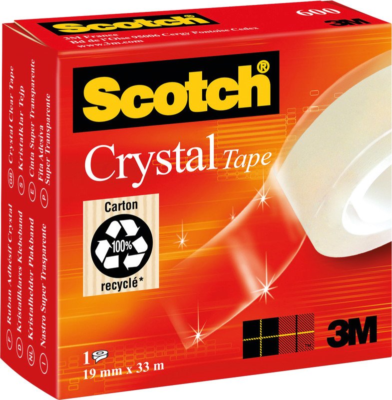 Scotch Klebeband Crystal Tape 600 19mmx33m Pic1