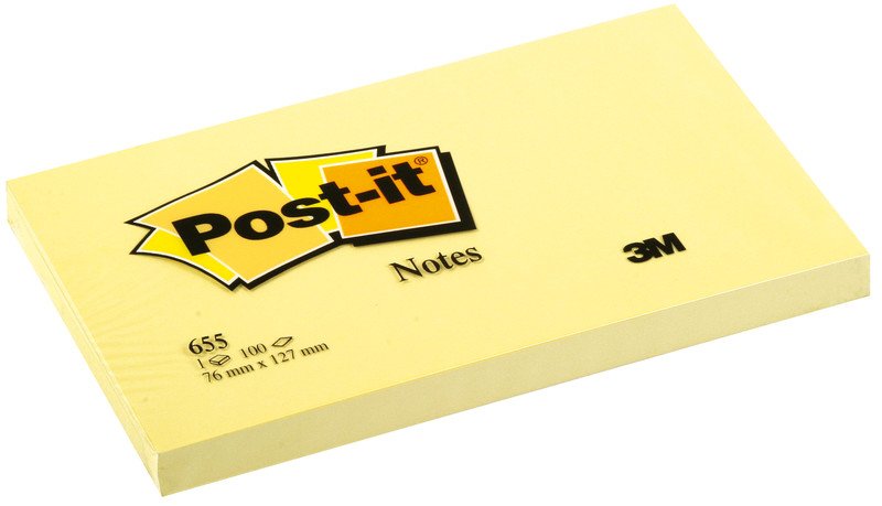 Post-it bloc 655 100 feuille 76x127 Pic1