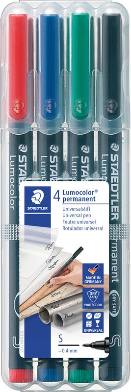 Staedtler Lumocolor 313 S OHP Marker 4er Etui Pic1