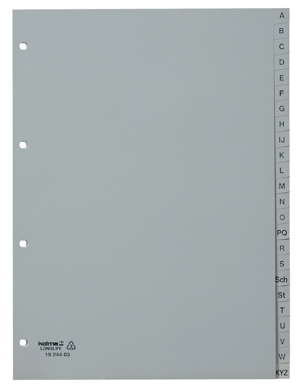 Kolma Register LongLife PVC A4 A-Z Pic1