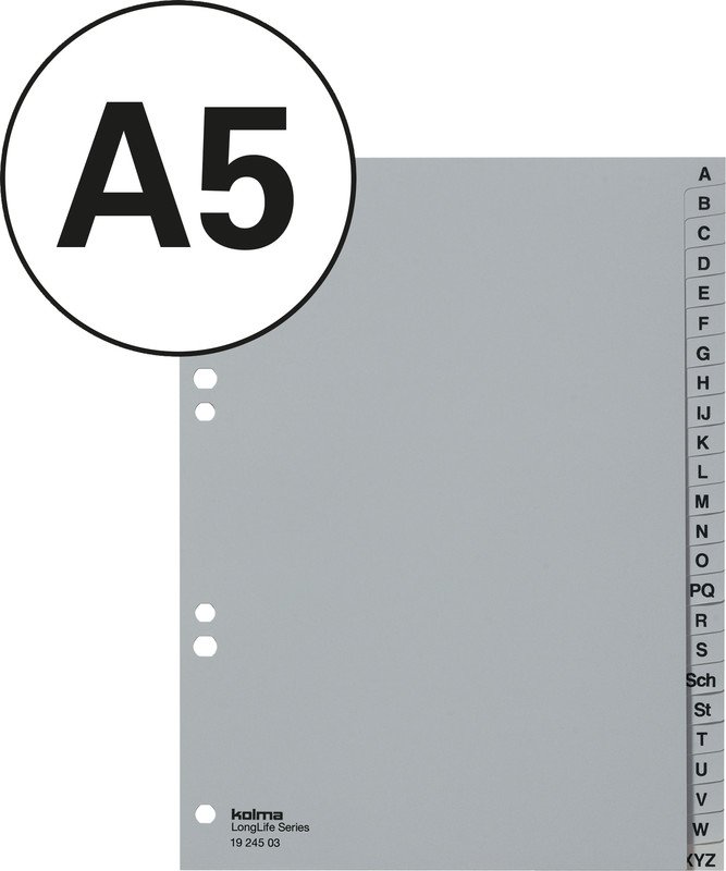 Kolma Register LongLife PVC A5 hoch A-Z Pic1
