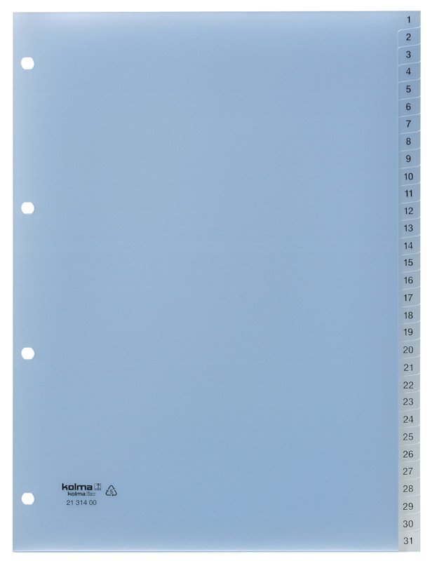 Kolma Register Vista KolmaFlex A4 1-31 nummeriert Pic1