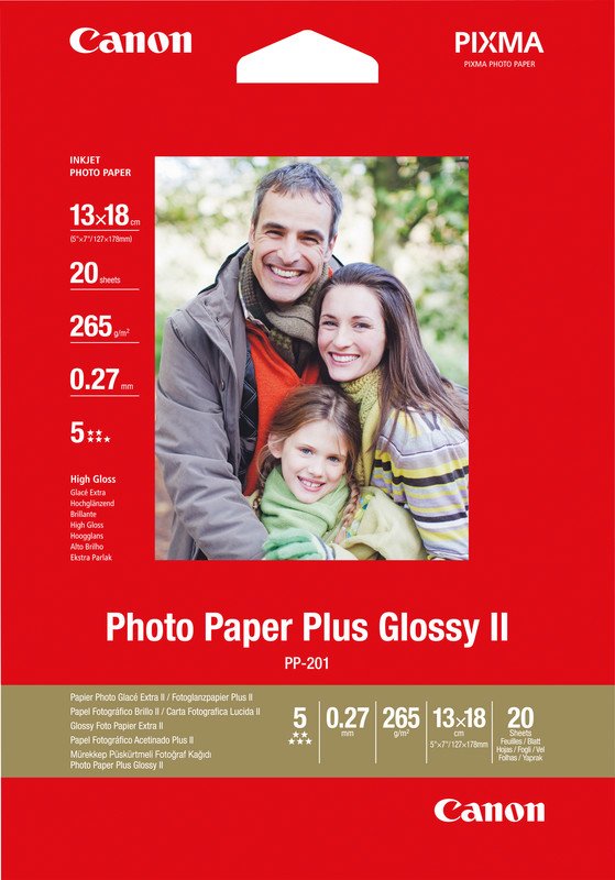 Canon Fotopapier Plus PP-201 13x18cm 260gr à 20 Pic1