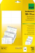 Sigel Karteikarten A7 auf A4-Bogen blanko 185gr à 20