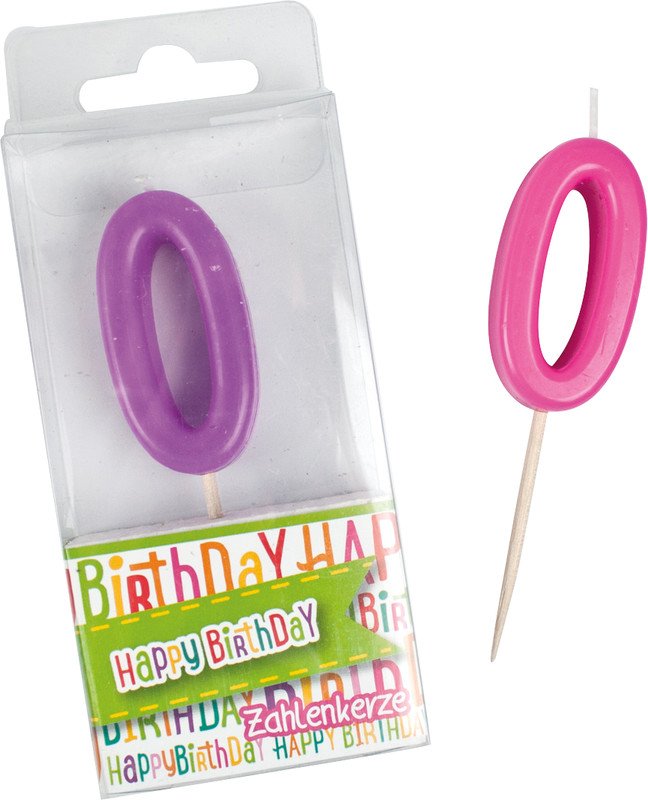 Trendhaus Bougies avec chiffre 0 Pic1