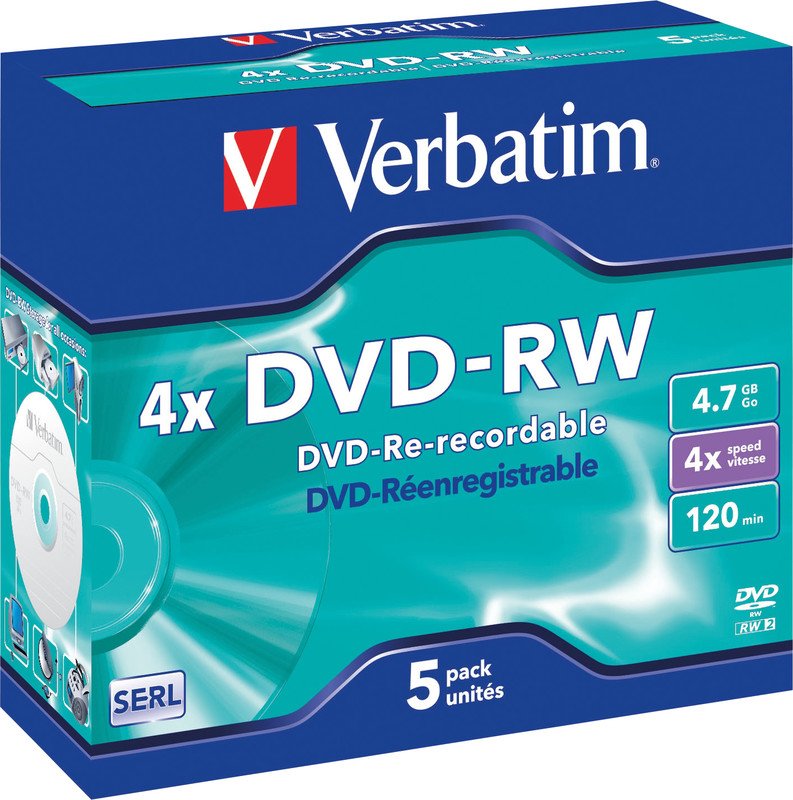Verbatim DVD-RW 4.7GB/4x5er Jewel Case Pic1