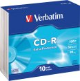 Verbatim CD-R 700/80/52x Slim Case à 10