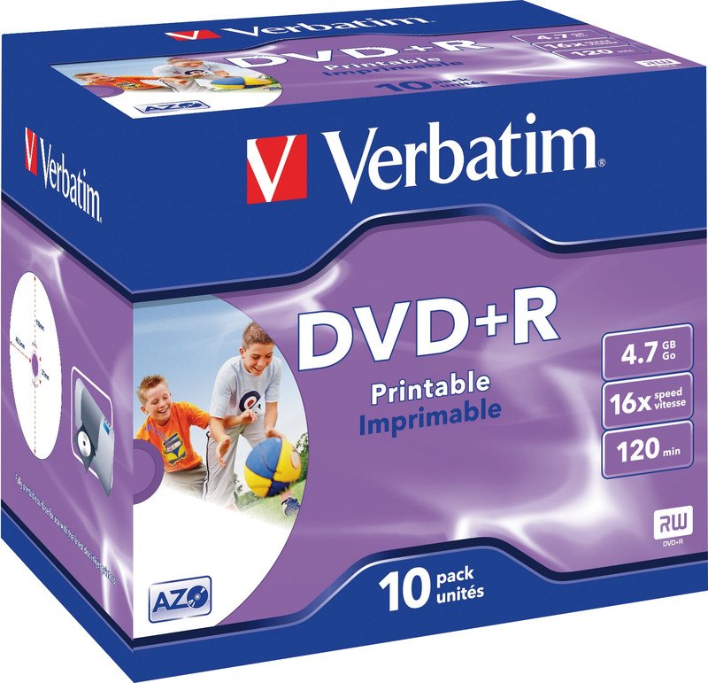 Verbatim DVD+R 4.7GB/16x10er Spindel Jewel Case Pri Pic1