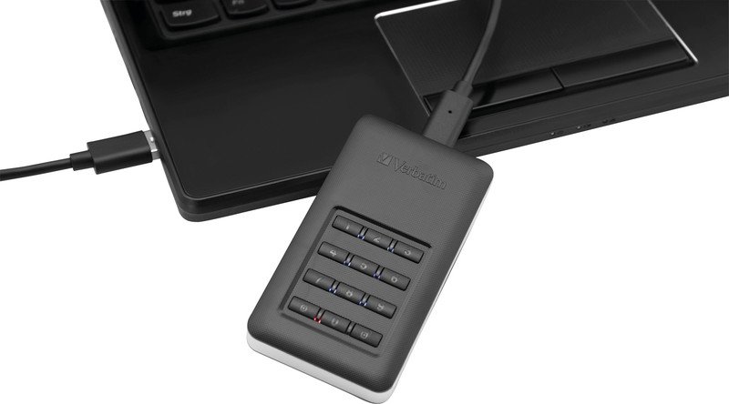 Disque dur SSD externe Verbatim USB 3.0 Secure 256GB noir Pic4