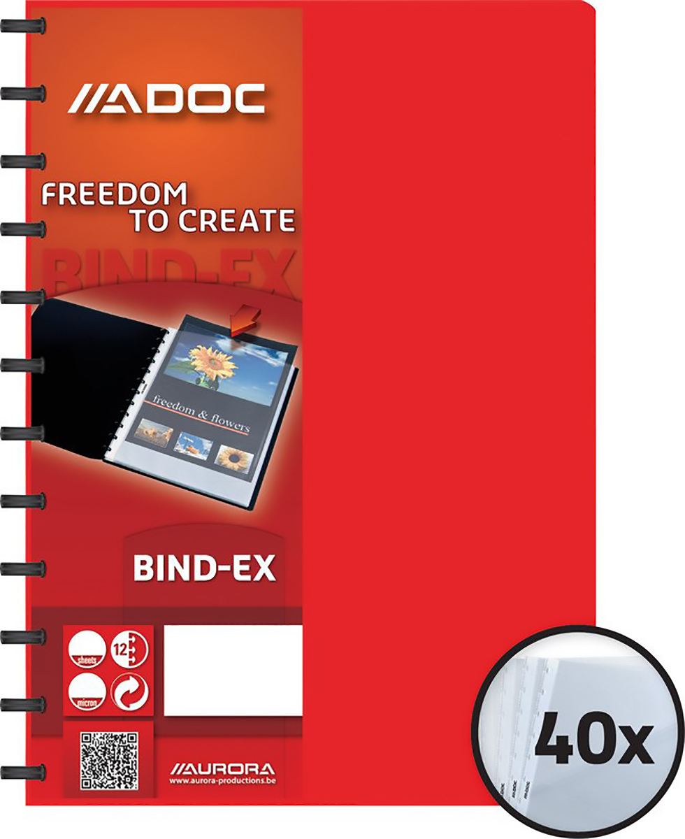 Adoc Sichtbuch Bind-Ex A4 rot Pic1