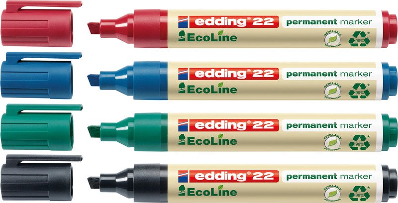 Edding Permanentmarker 22 EcoLine 1-5mm 4er Etui Pic2