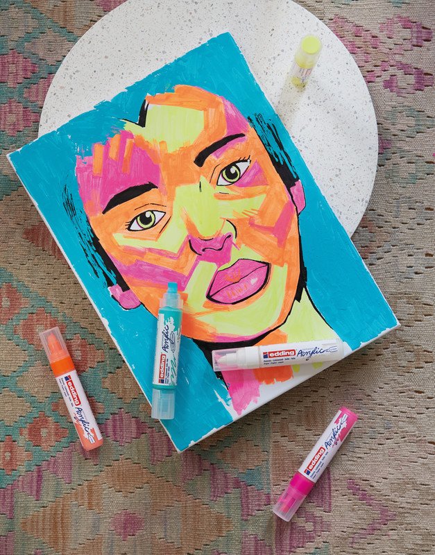 Edding Acrylic Marker 5000 verkehrsweiss Pic3