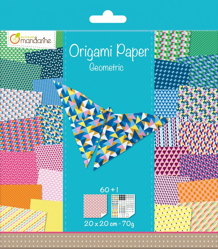 AVENUE MANDARINE Origami Papier Motive 200x200mm 70gm Pic1