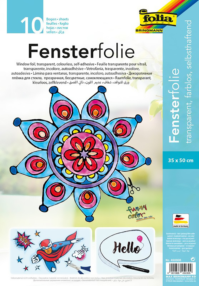 Folia Fensterfolie 35x50cm à 10 Blatt Pic1