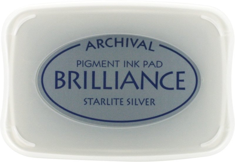 Stempelkissen Brilliance 7.5x7.4cm silber metallic Pic1