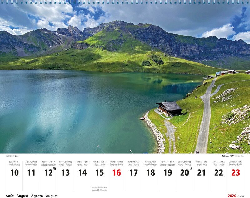 Bildkalender Die Heimat/Switzerland 25.5x20.5cm 1W/1S 2026 Pic2